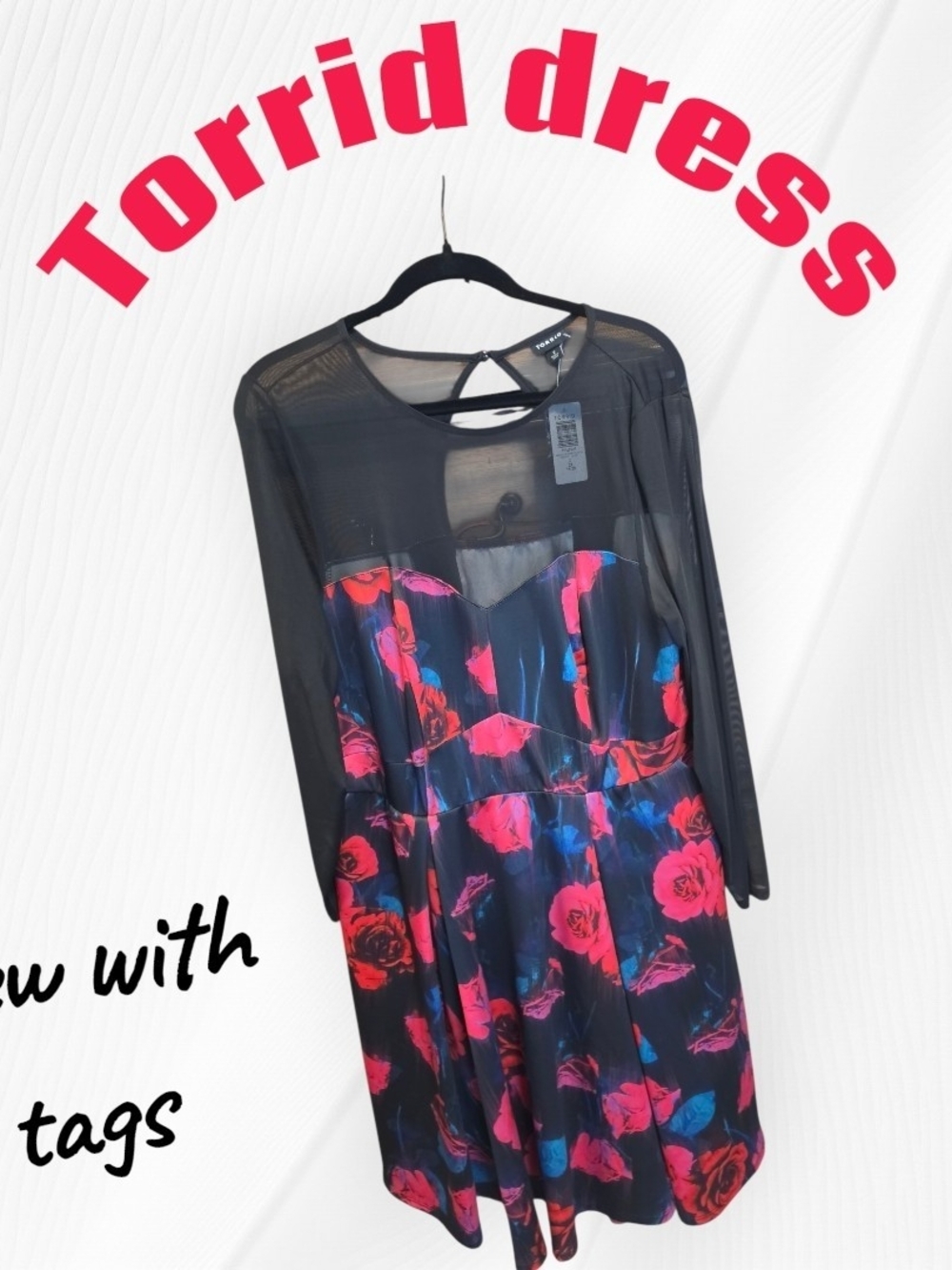 Mini Scuba Illusion Neck Dress